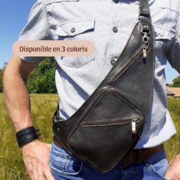 Sacoche holster cuir homme