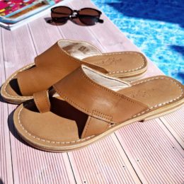 Sandales cuir havana compatibles hallux valgus