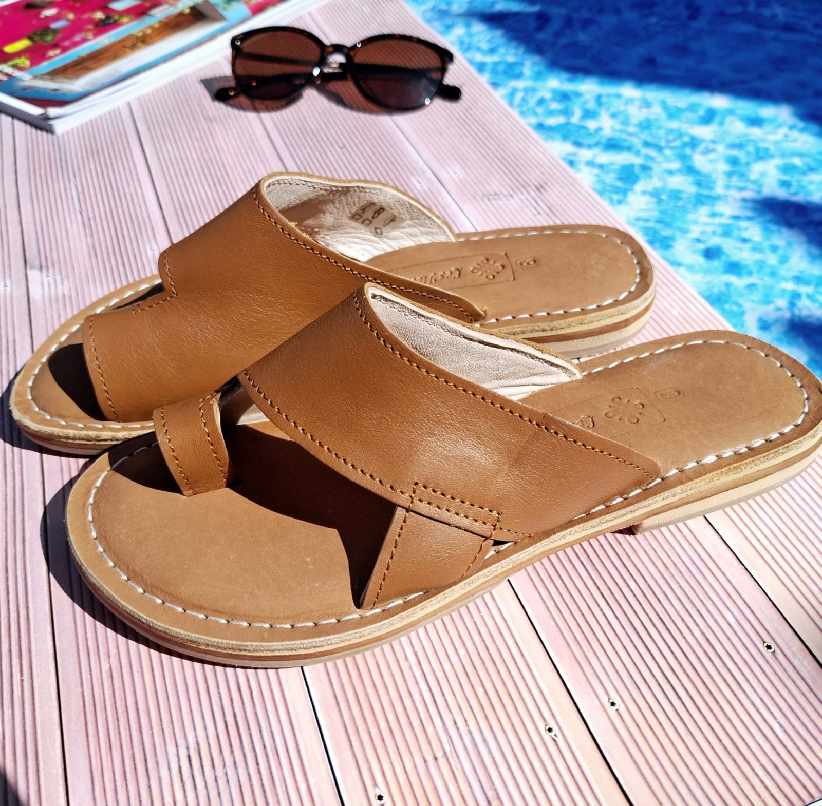 Sandales cuir havana compatibles hallux valgus