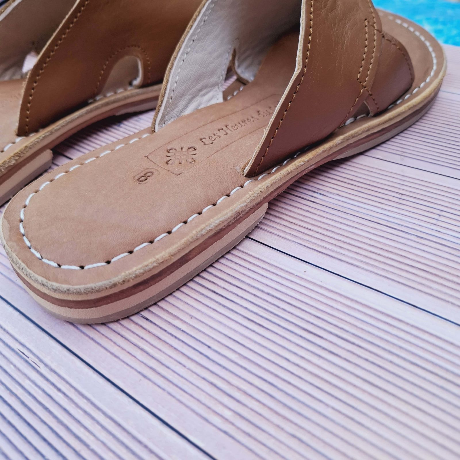 Sandales cuir havana compatibles hallux valgus