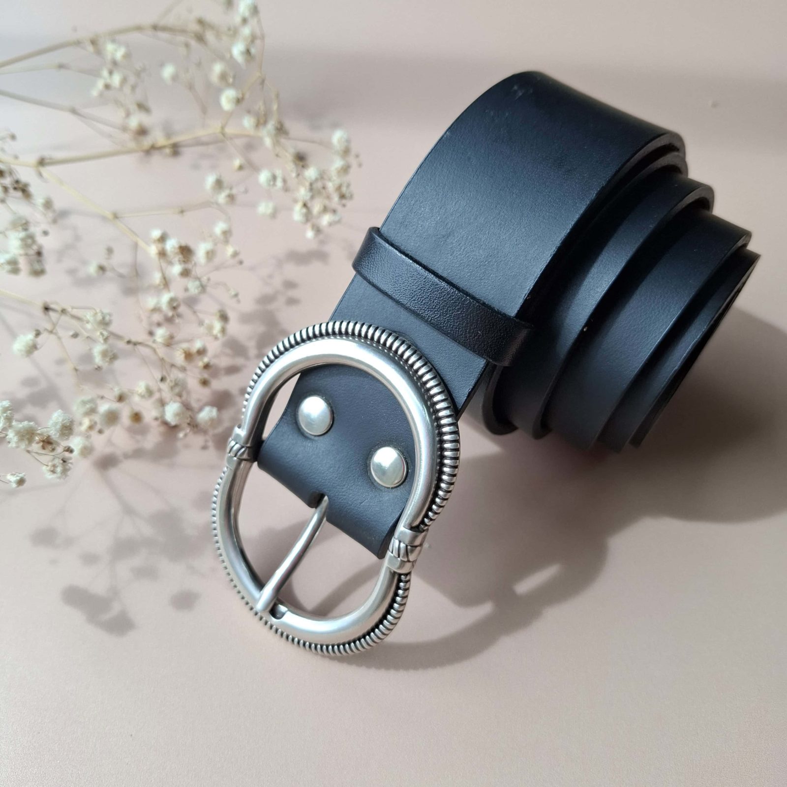 ceinture large boucle double