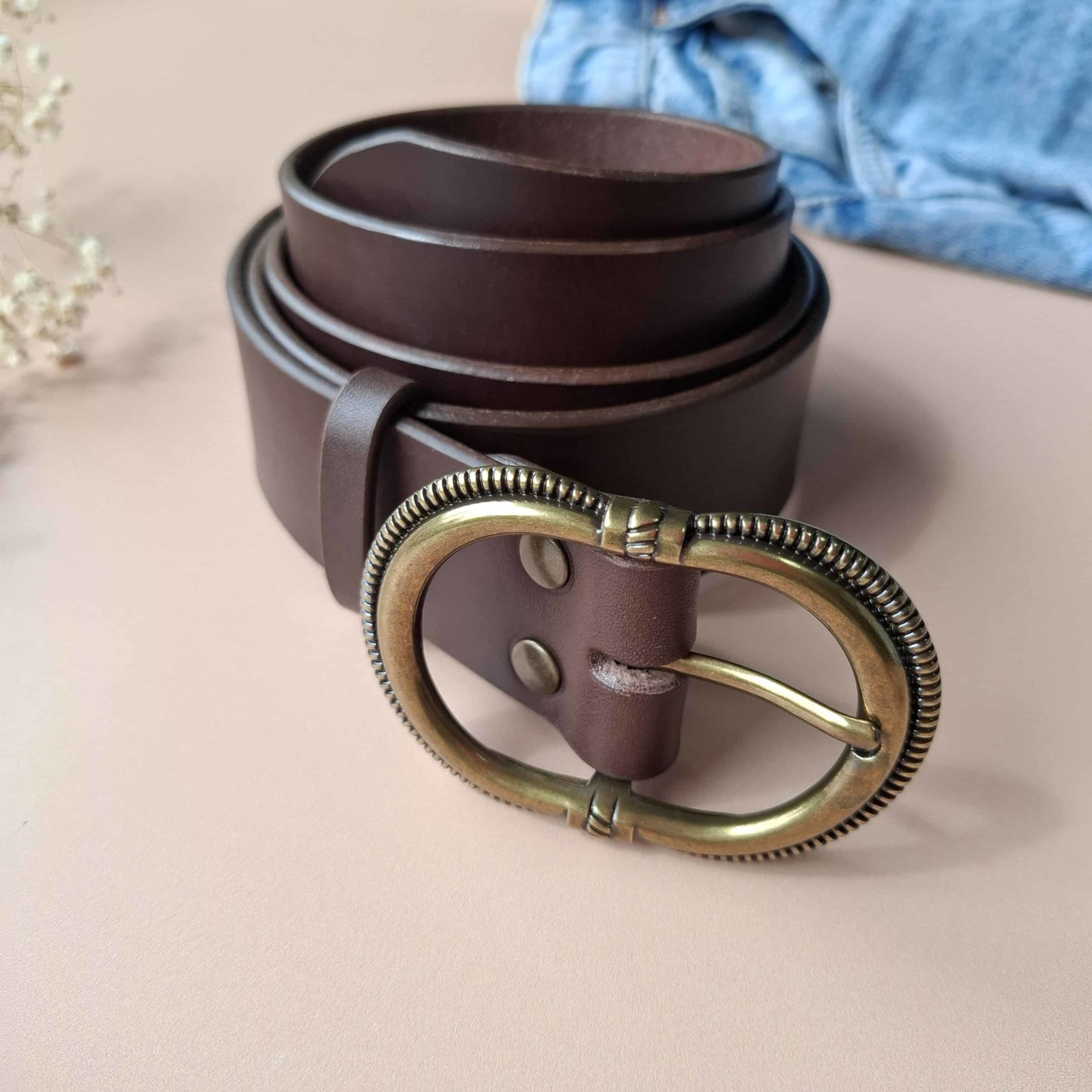 ceinture large boucle double